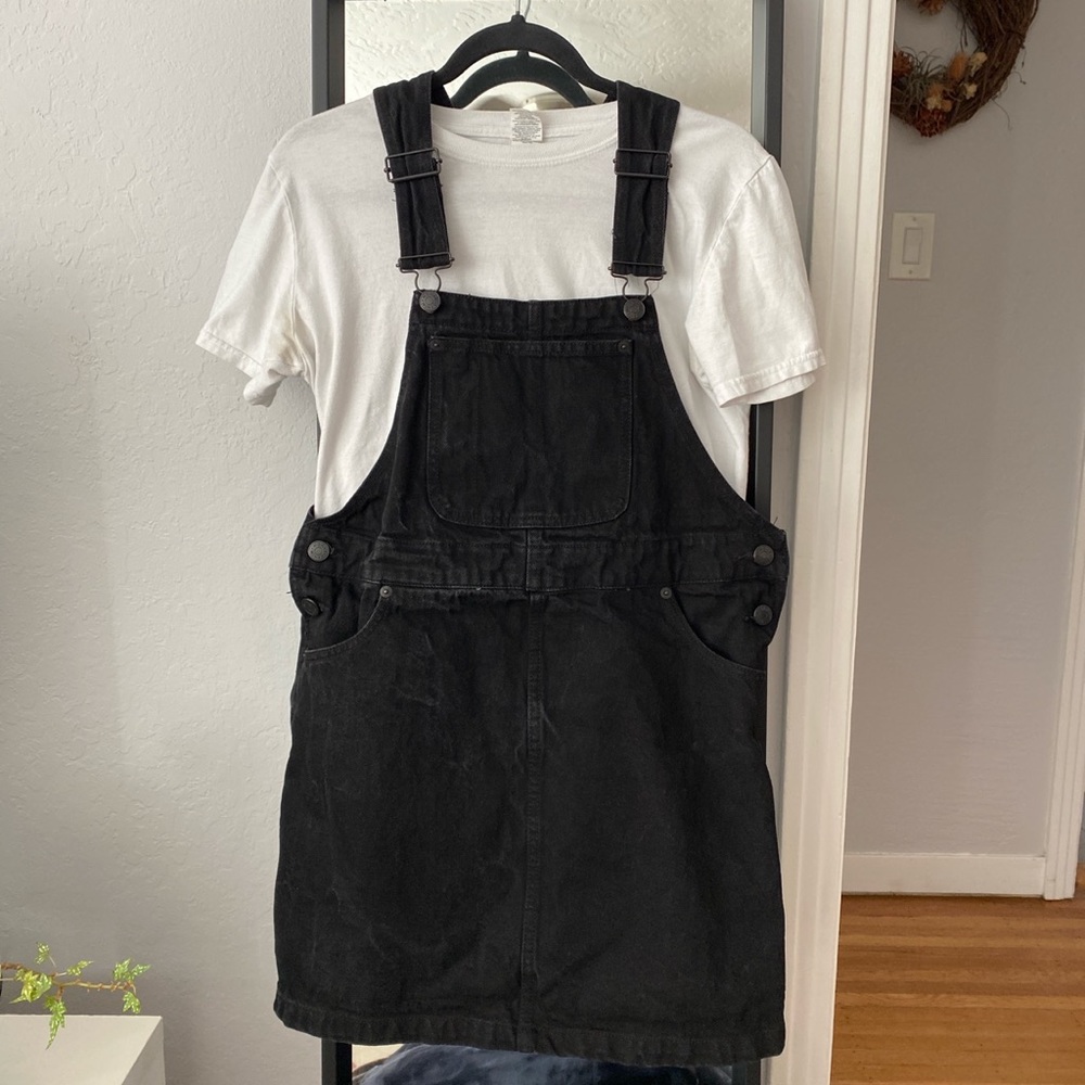 🖤 Black Denim Overall Dress 🖤